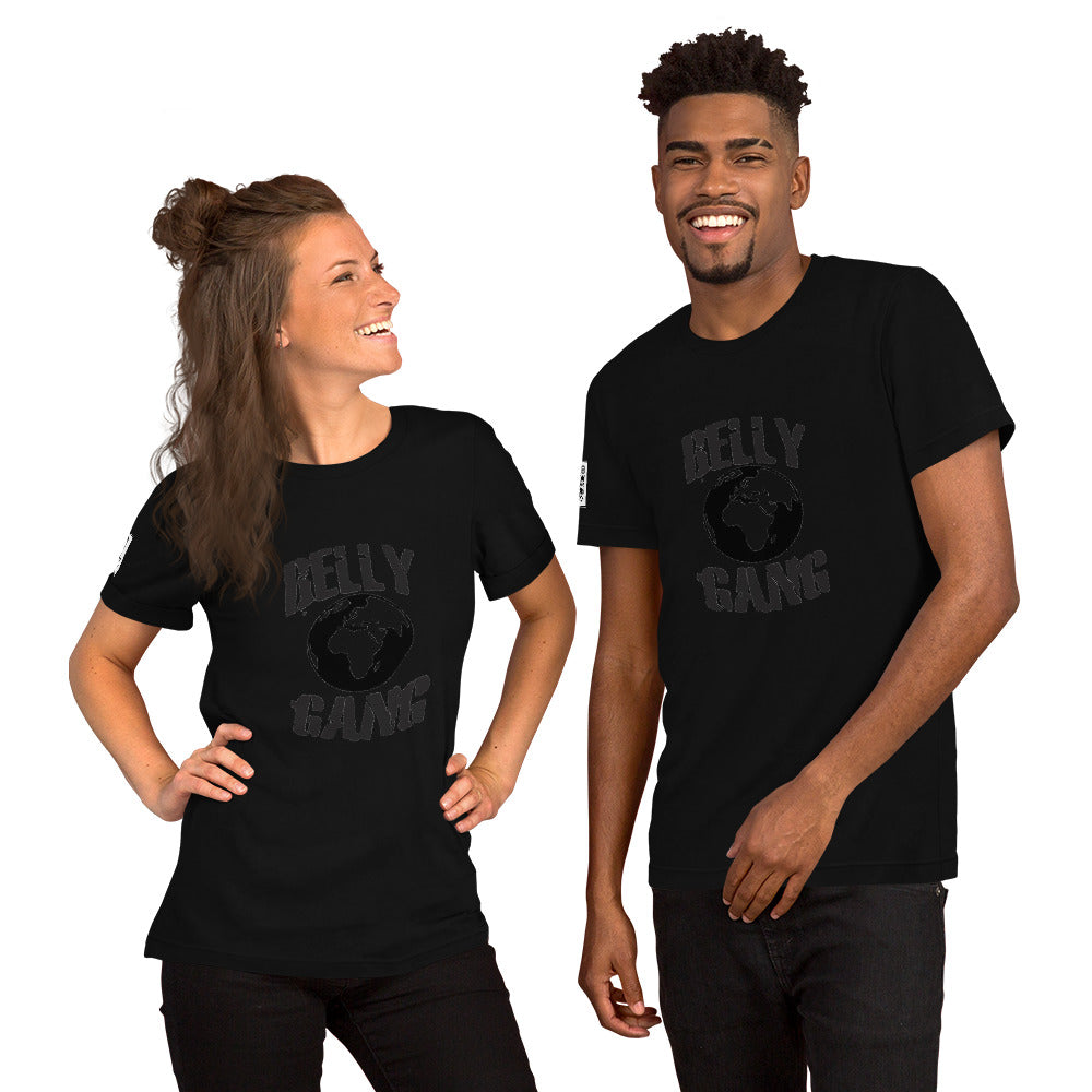 Belly Gang Short-Sleeve Unisex T-Shirt with Youtube QR code